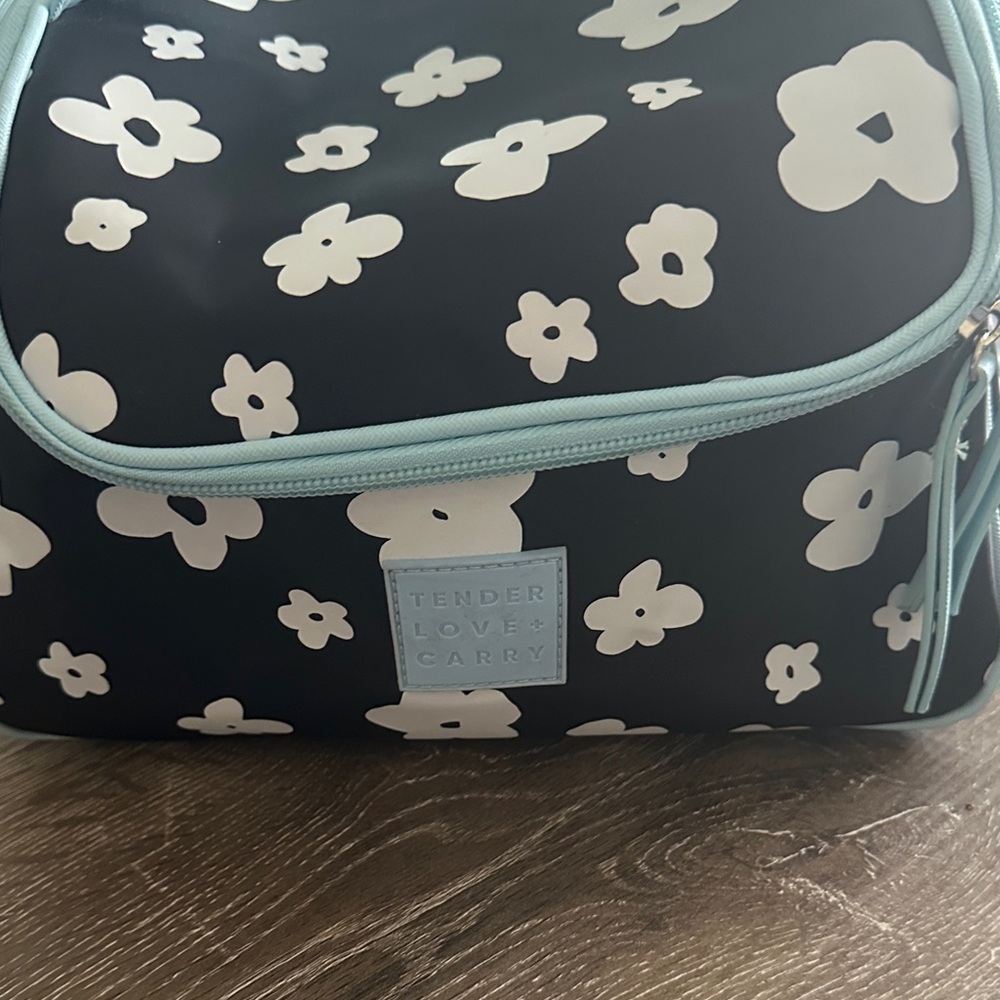 Floral Black and White Bag